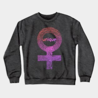 Unique Female Fingerprint Crewneck Sweatshirt